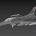 Gray US Air Force Fighter Jet Equipped With Missiles And Military Markings