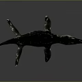 Prehistoric Mosasaur Marine Reptile With Sharp Teeth And Streamlined Body