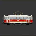Red And White Electric Tram Model From Leedsville Lake Shore Railroad 1912