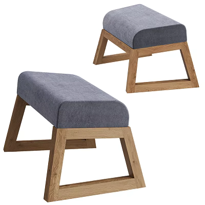modern stool footstool 3d model