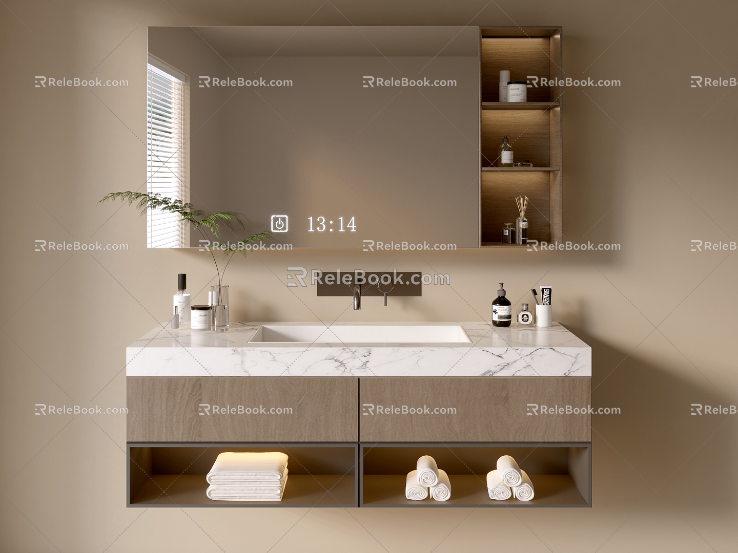 Modern Bathroom Cabinet Bathroom Basin Bathroom Ornaments model