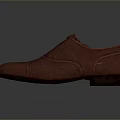 Men's Brown Leather Formal Shoes with Lace Up Design and Classic Style