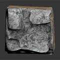Old Damaged Stone Pillar Featuring Rough Gray And Yellow Weathered Surface Texture