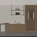 Modern Wardrobe Interior Design With Glass Doors Hanging Clothes And Open Shelves