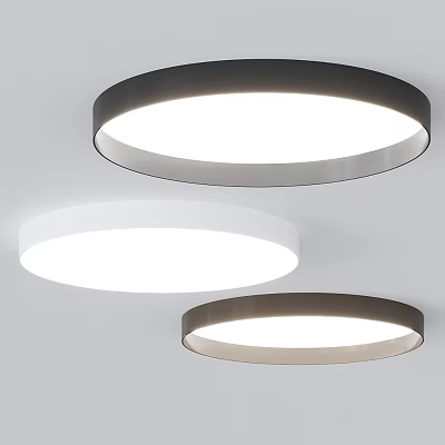 Round Ceiling Lights In Different Colors For Home Lighting 3d model