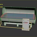 CORDIAL Equipment With Silver Body Transparent Cover Blue Liquid Support Stand And Connected Tubes