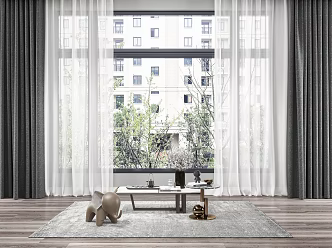 Modern Curtains 3d model
