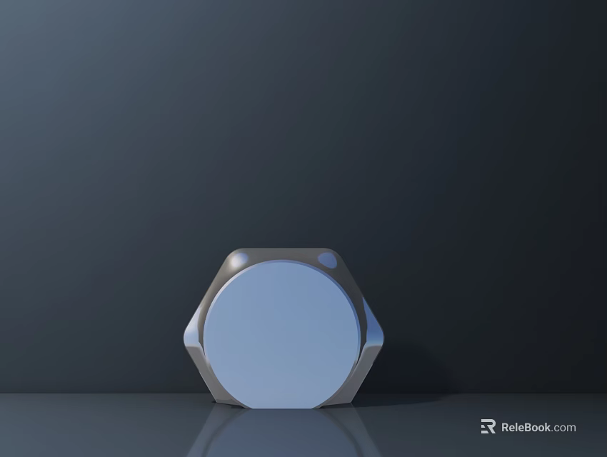 Reflective Road Stud With Hexagonal Base And Circular Top For Traffic Safety 3d model 