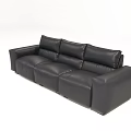Black Leather Sectional Sofa Modern Design With Comfortable Seats And Clean Lines