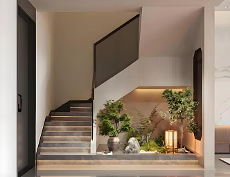 Modern Style Stairs 3d model