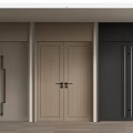 Modern Double Doors With Different Color Designs And Stylish Handles For Home Interior