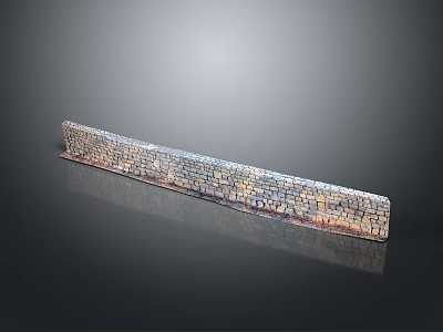 Wall brick wall red brick red brick wall old brick wall old wall outdoor articles realistic 3d model