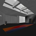 Modern Front Desk Hotel Reception Front Desk Elevator Hall 3d model