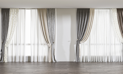 Modern Curtains 3d model