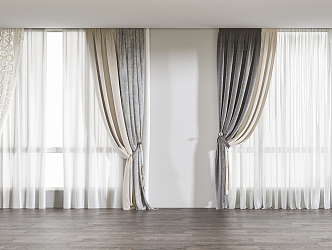 Modern Curtains 3d model