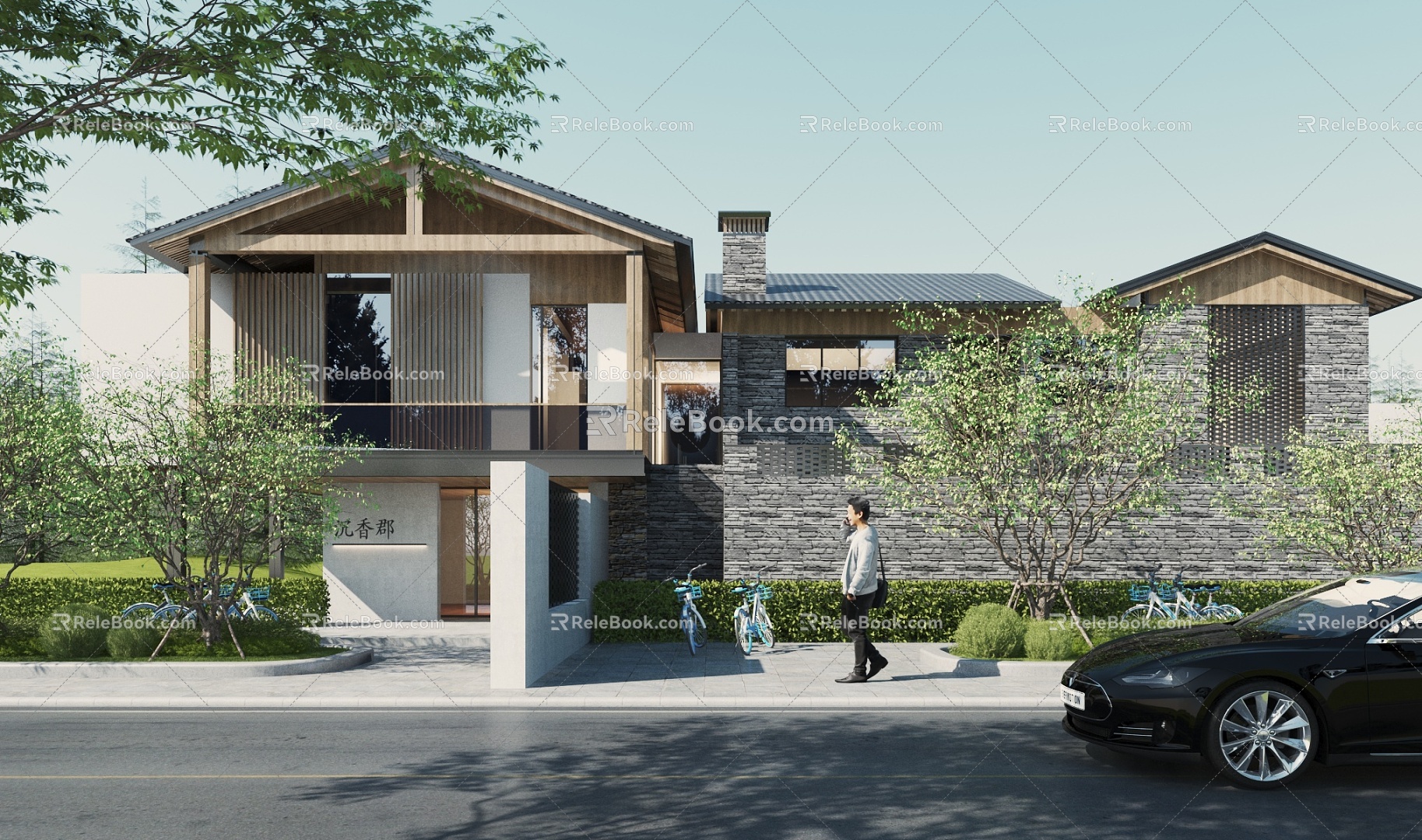 New Chinese Style Single-family Villa Building Villa Building 3d model