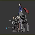 Game and Movie Characters Collection with Superman and Diverse Action Figures