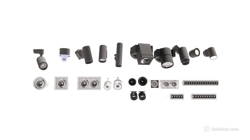 Modern Various Styles Decorative Downlights And Spotlights For Home Indoor Lighting 3d model 