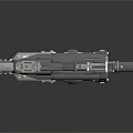 Futuristic Sci-Fi Weapon With Mechanical Structure Metallic Texture And Detailed Components 3d model