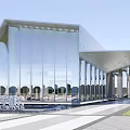 Modern Sales Office Building Simple Display Center Sales Department 3d model