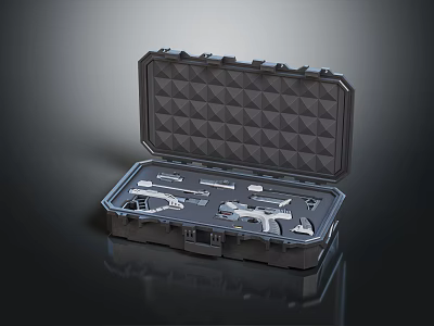 Open Tool Case Featuring Assorted Hardware Tools For Professional And Home Projects 3d model