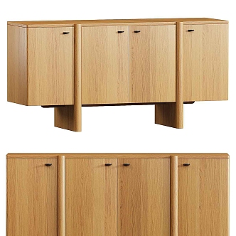 Sideboard Cabinet Filing Cabinet Solid Wood Bedside Cabinet Solid Wood Door Panel 3d model