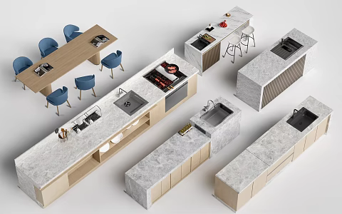 Modern Water Bar, Tea Bar, Operation Table, Tea Room, Bar 3d model