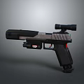 Futuristic Tactical Gun With High Precision Scope And Modern Design Features 3d model