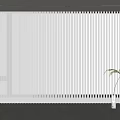 White Venetian Blinds Decor Modern Minimalist Room with Potted Plant