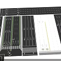 Detailed Road Facilities Design With Lane Lines Arrows Crosswalks And Dividers