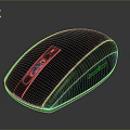 Modern Black Wireless Mouse With Purple LED Lights Ergonomic Sleek Design For Daily Use