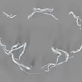 White Winding Vines Pattern On Gray Background With Curved Twisted Lines 3d model