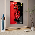 Modern Style Ferrari Hanging Paintings Ferrari Hanging Paintings 3d model