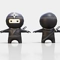 Modern game character small ninja cartoon ninja 3d model