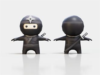 Modern game character small ninja cartoon ninja 3d model