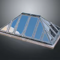 Architectural Glass Skylight Structure For Building Roof With Clear Glass Panels