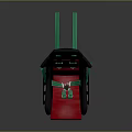 Airplane Seat Design Featuring Sparco Black Frame Red Cushion And Green Seatbelts
