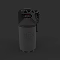 HEX Fragmentation Grenade Military Weapon With Pull Ring And Design Details