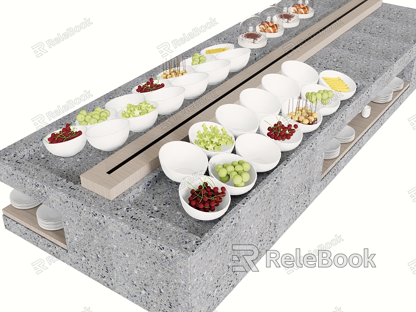 Food Hotel Buffet Food Fruit Cherry model