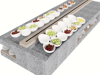 Food Hotel Buffet Food Fruit Cherry model