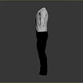 Men's Formal White Long Sleeve Shirt With Black Slim Fit Pants