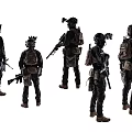 Characters Special Forces 3d model