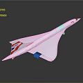 Sleek White Passenger Jet With Red And Blue Tail Livery And Supersonic Design
