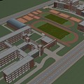 modern school middle school 3d model