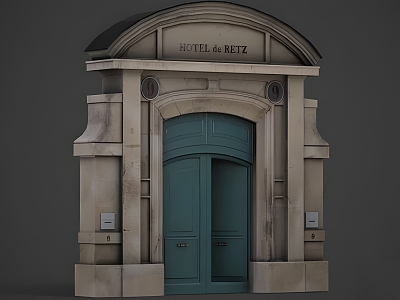 Modern Hotel Door Modern Realistic Door Hotel Door European Style 3d model