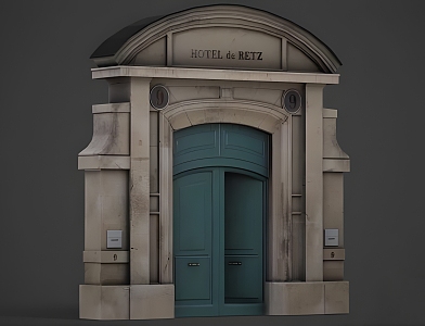 Modern Hotel Door Modern Realistic Door Hotel Door European Style 3d model