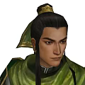 Ancient Chinese Game Movie Characters In Traditional Ornate Costumes With Green White Outfits