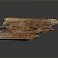 Raw Wooden Plank With Natural Grain Texture And Rough Edges For Decorative Use