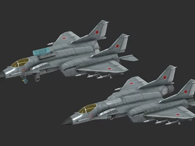 MiG Fighter Fighter Aircraft Aviation 3d model MiG Fighter Fighter Aircraft Aviation 3d model