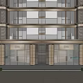 Modern residential building Mies krypton glazed glass multi-layer high-end luxury residential building project 3d model